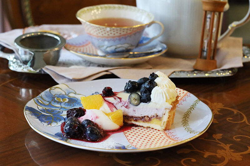 &Rcafeのブルーベリータルト