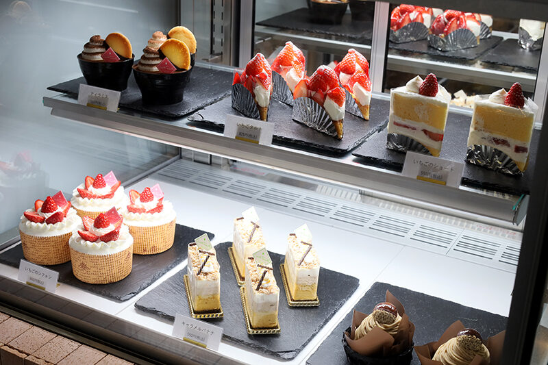 Cafe Millefeuilleのショーケース