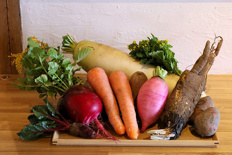 自然食カフェめぐる菜が仕入れている野菜